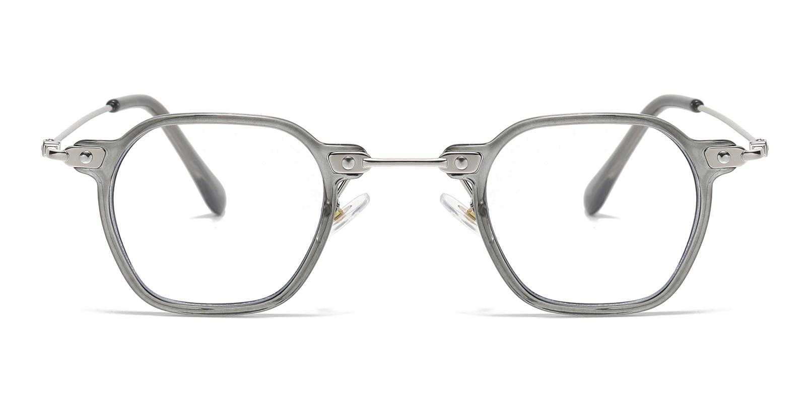 Amos Gray Metal , Plastic Eyeglasses , NosePads Frames from ABBE Glasses