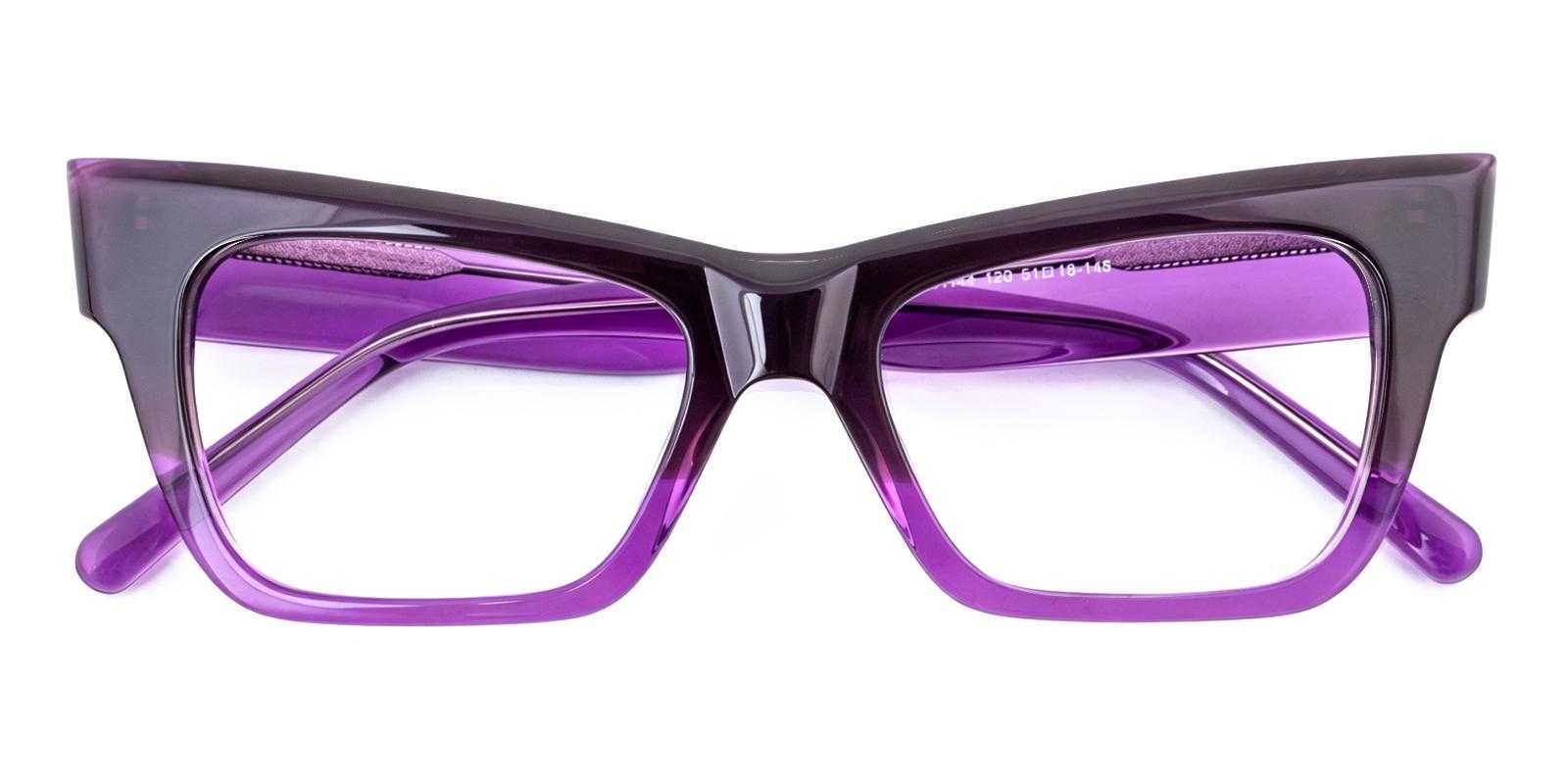 Kensee Purple Acetate Eyeglasses , UniversalBridgeFit Frames from ABBE Glasses