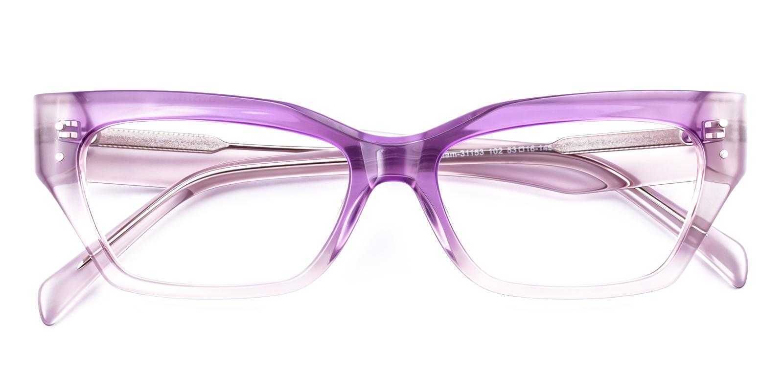 Elma Purple Acetate Eyeglasses , UniversalBridgeFit Frames from ABBE Glasses