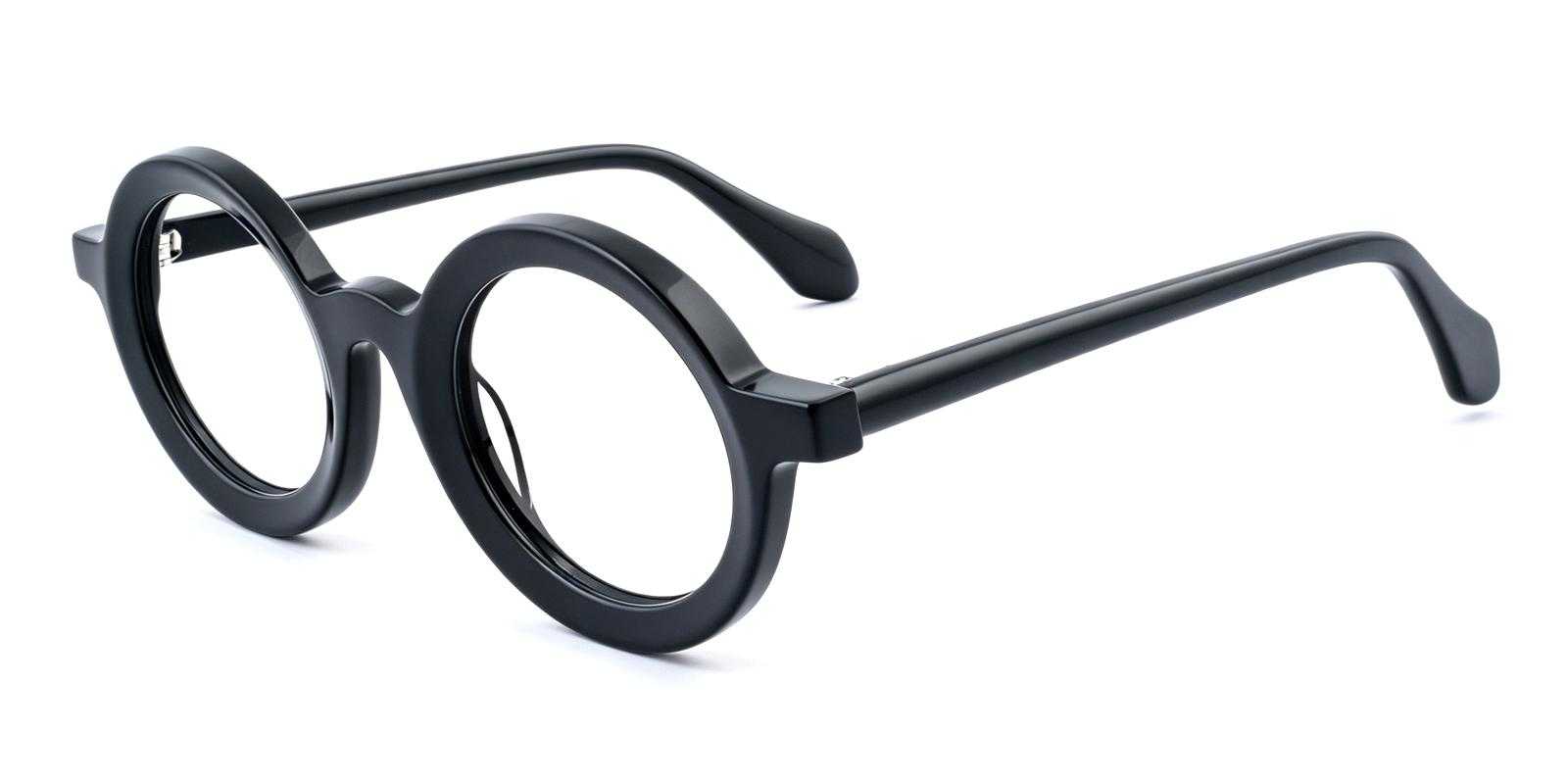 Huggins Black Acetate Eyeglasses , UniversalBridgeFit Frames from ABBE Glasses