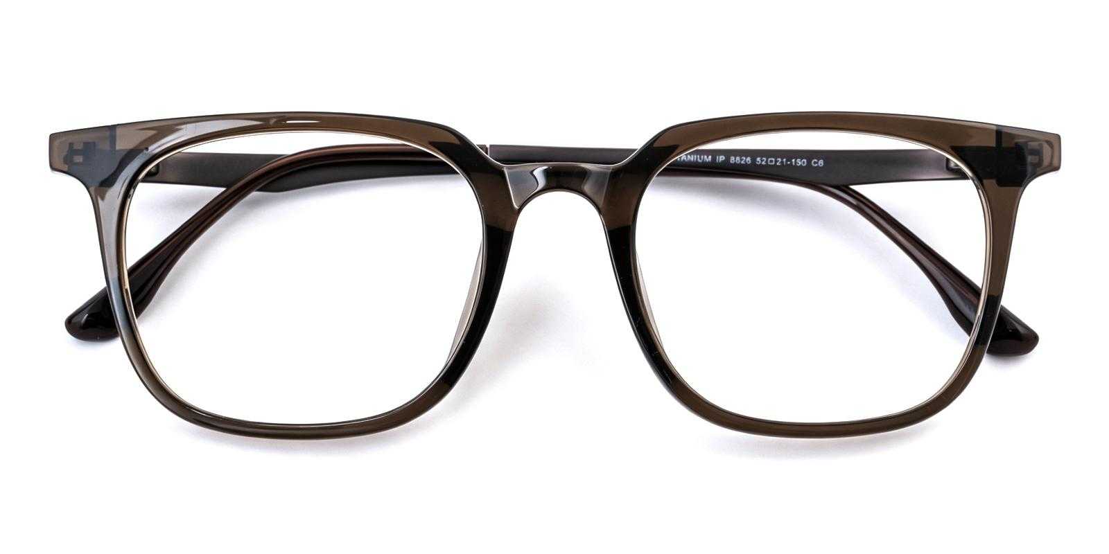 Ludington Brown Titanium , TR Eyeglasses , UniversalBridgeFit Frames from ABBE Glasses
