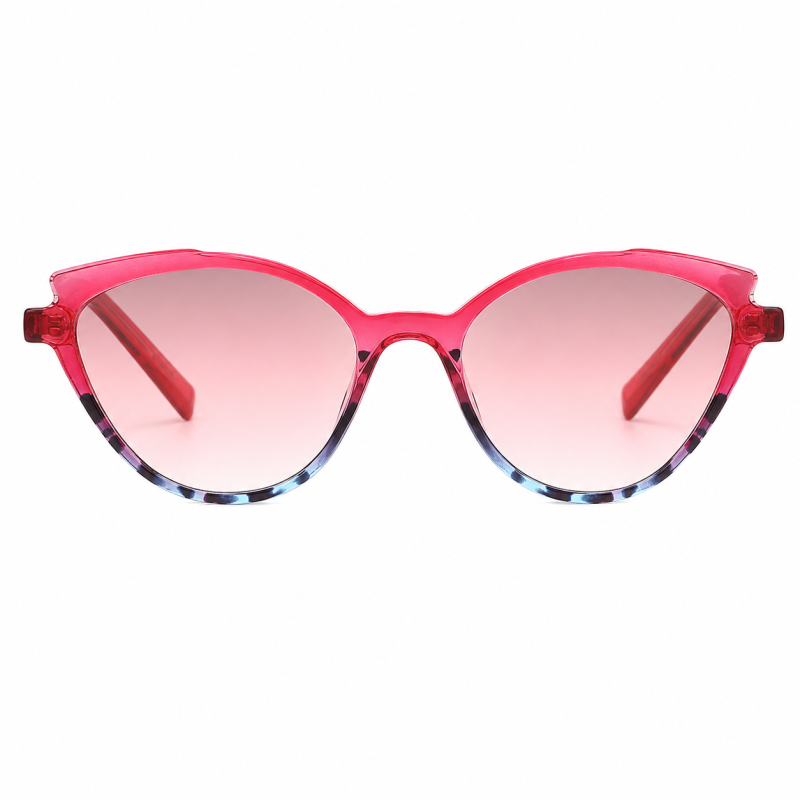 Lambert Red Plastic Sunglasses , UniversalBridgeFit Frames from ABBE Glasses