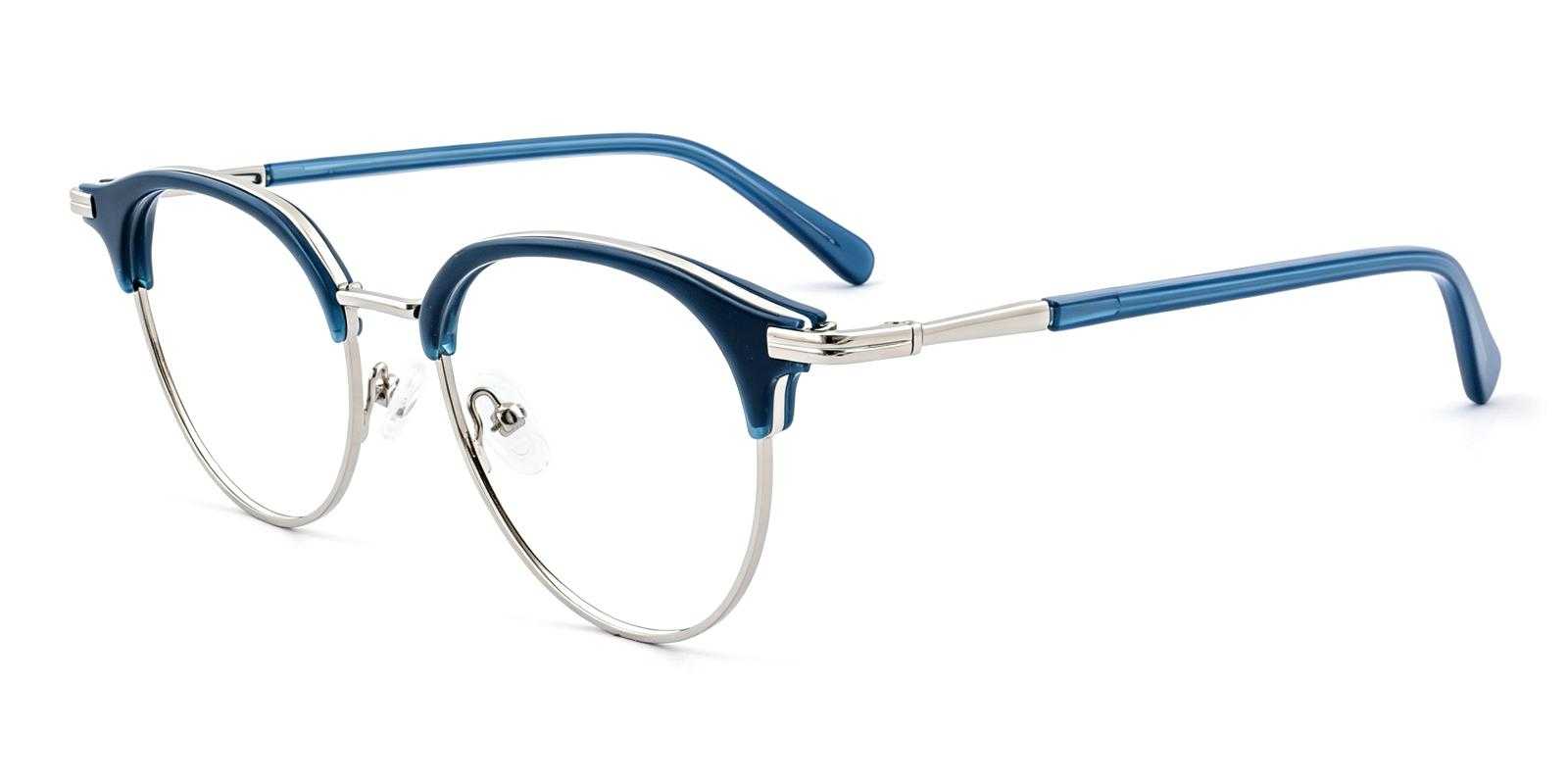 Camile Blue Acetate , Metal Eyeglasses , NosePads Frames from ABBE Glasses