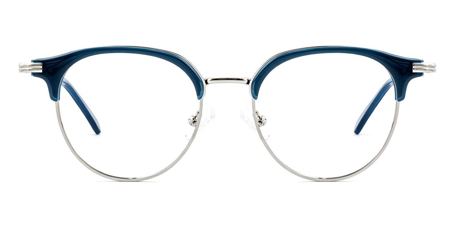 Camile Blue Acetate , Metal Eyeglasses , NosePads Frames from ABBE Glasses