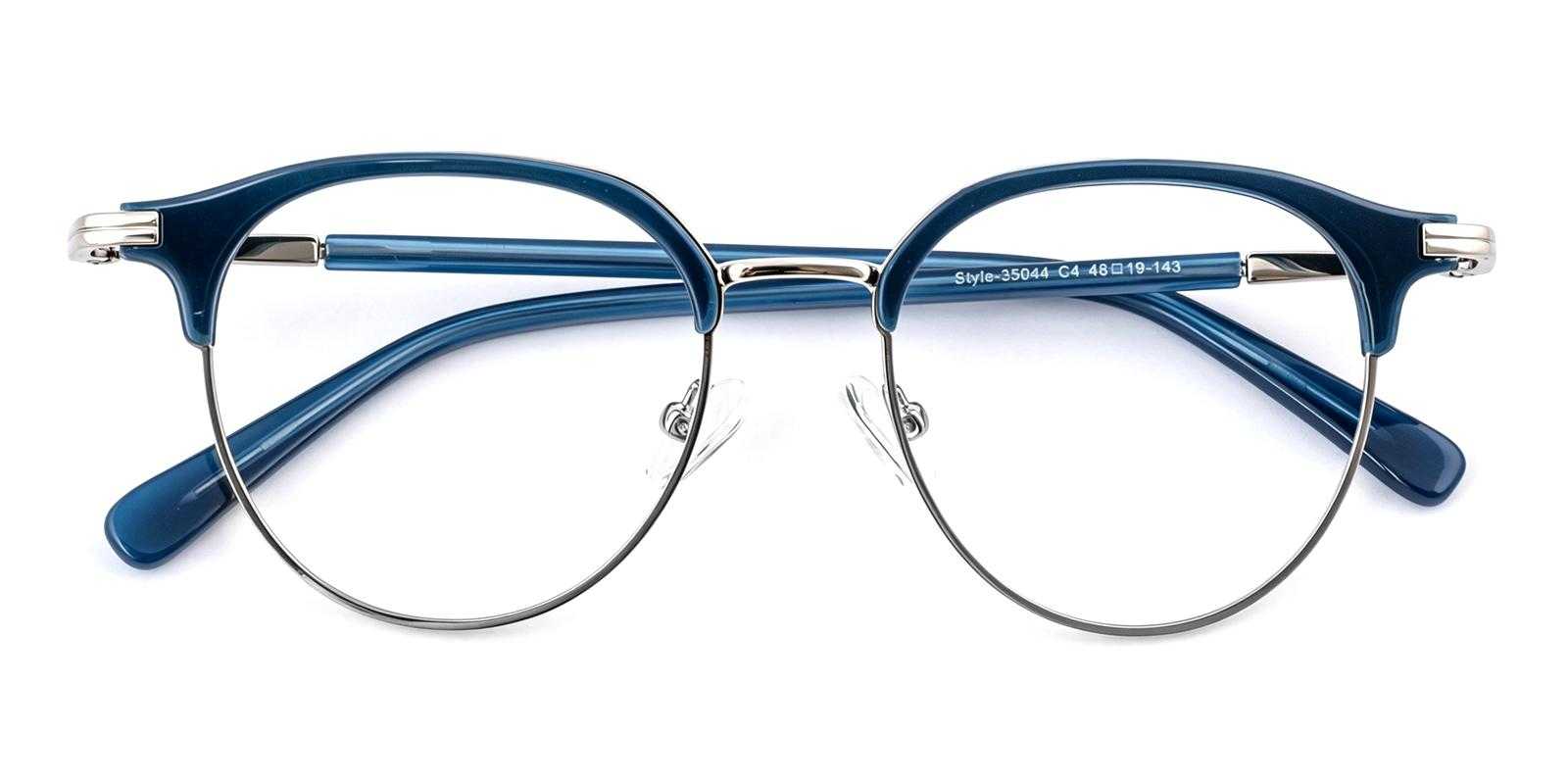 Camile Blue Acetate , Metal Eyeglasses , NosePads Frames from ABBE Glasses