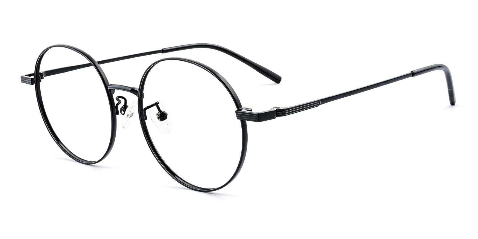 Rupert Black Titanium Eyeglasses , Lightweight , NosePads Frames from ABBE Glasses