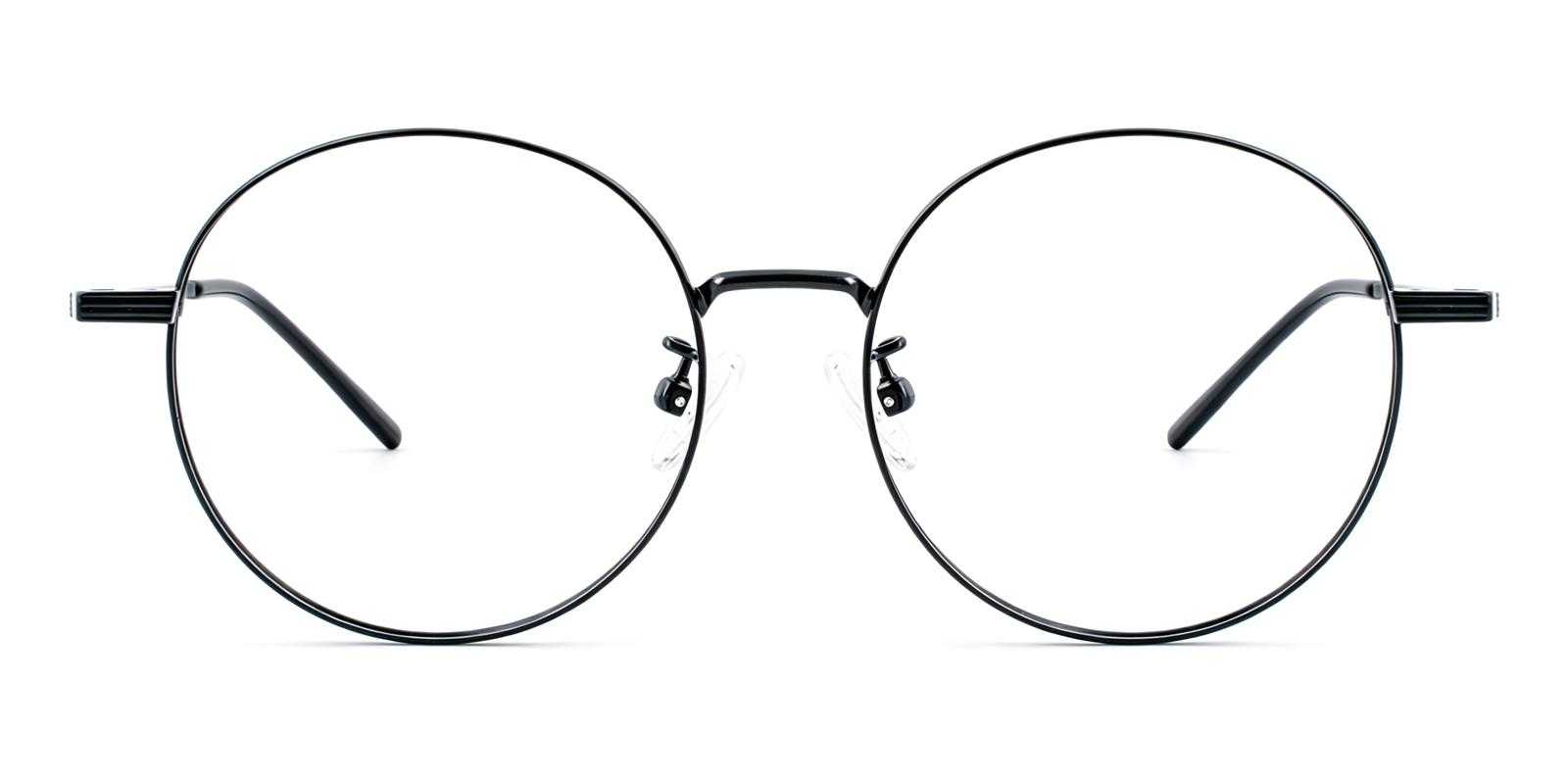 Rupert Black Titanium Eyeglasses , Lightweight , NosePads Frames from ABBE Glasses