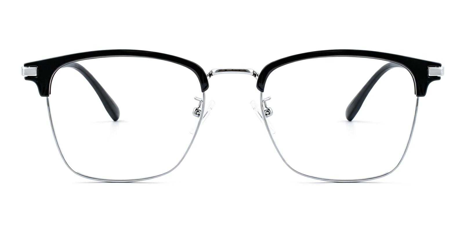 Hoyle Black Acetate , Titanium Eyeglasses , NosePads Frames from ABBE Glasses