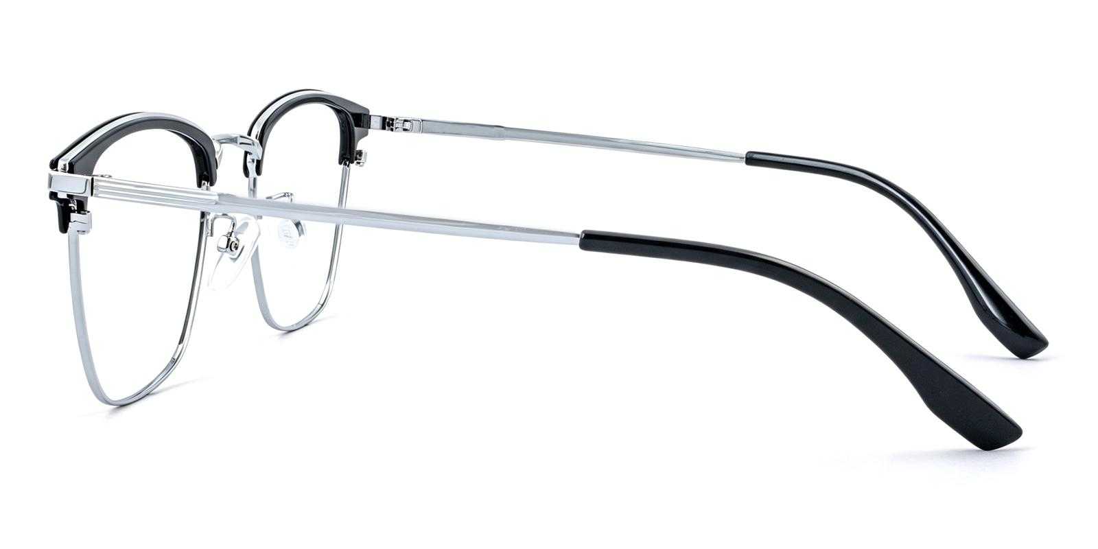 Hoyle Black Acetate , Titanium Eyeglasses , NosePads Frames from ABBE Glasses