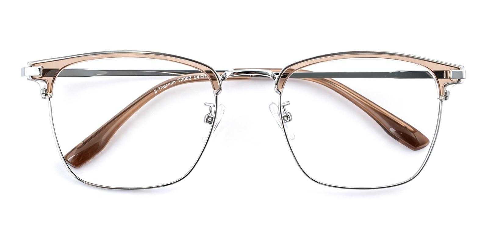 Hoyle Brown Acetate , Titanium Eyeglasses , NosePads Frames from ABBE Glasses