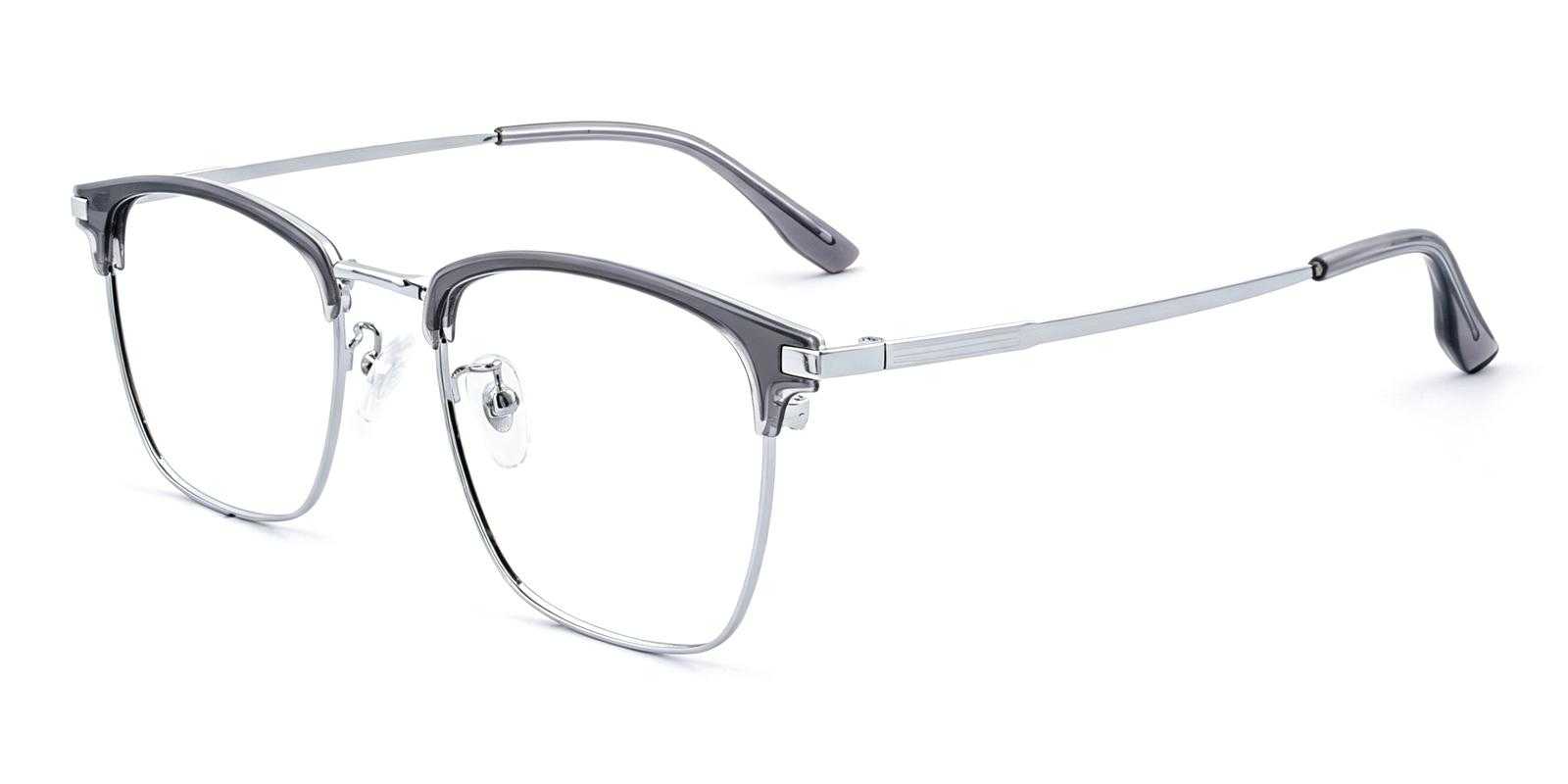 Hoyle Gray Acetate , Titanium Eyeglasses , NosePads Frames from ABBE Glasses
