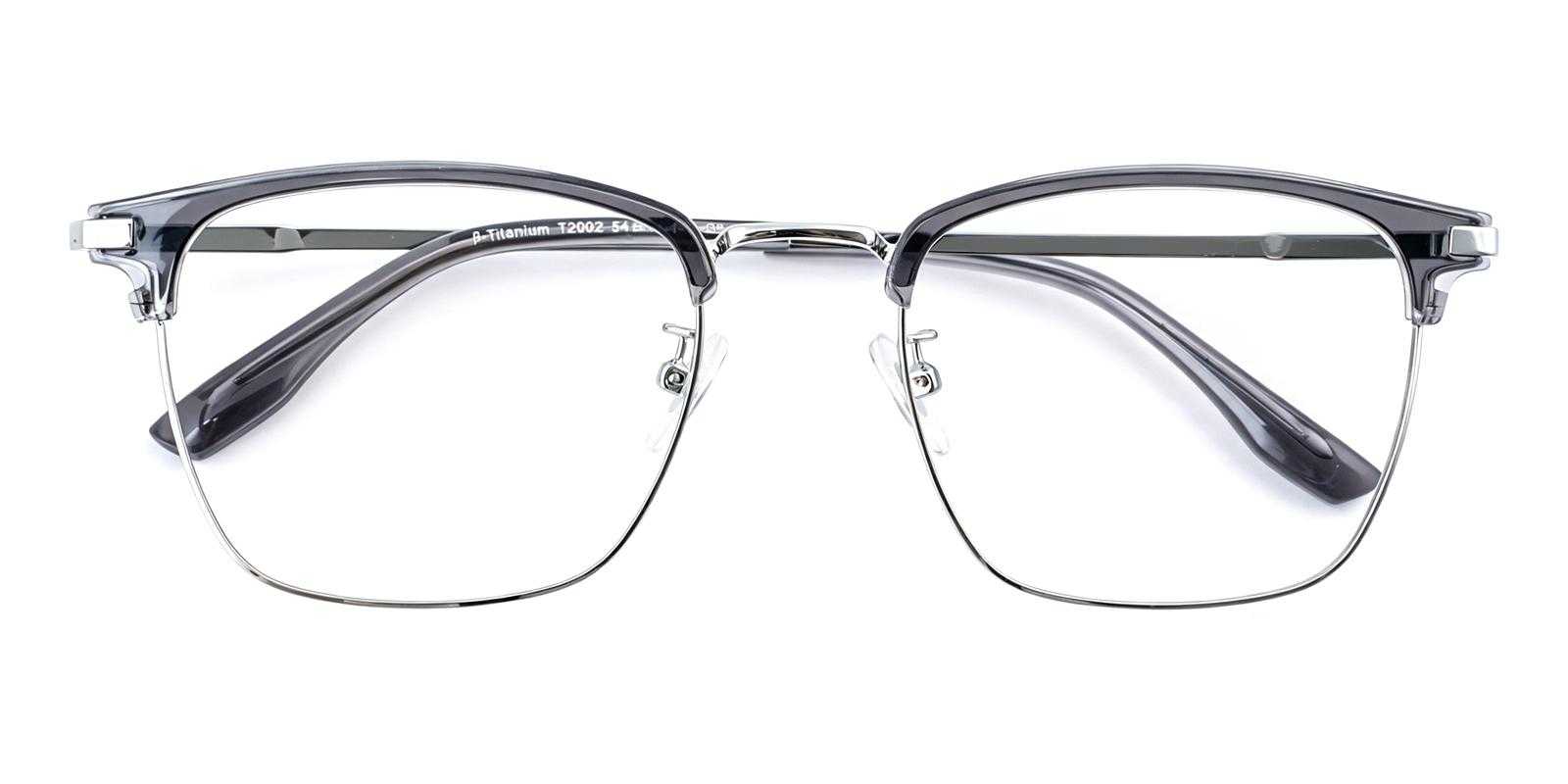 Hoyle Gray Acetate , Titanium Eyeglasses , NosePads Frames from ABBE Glasses