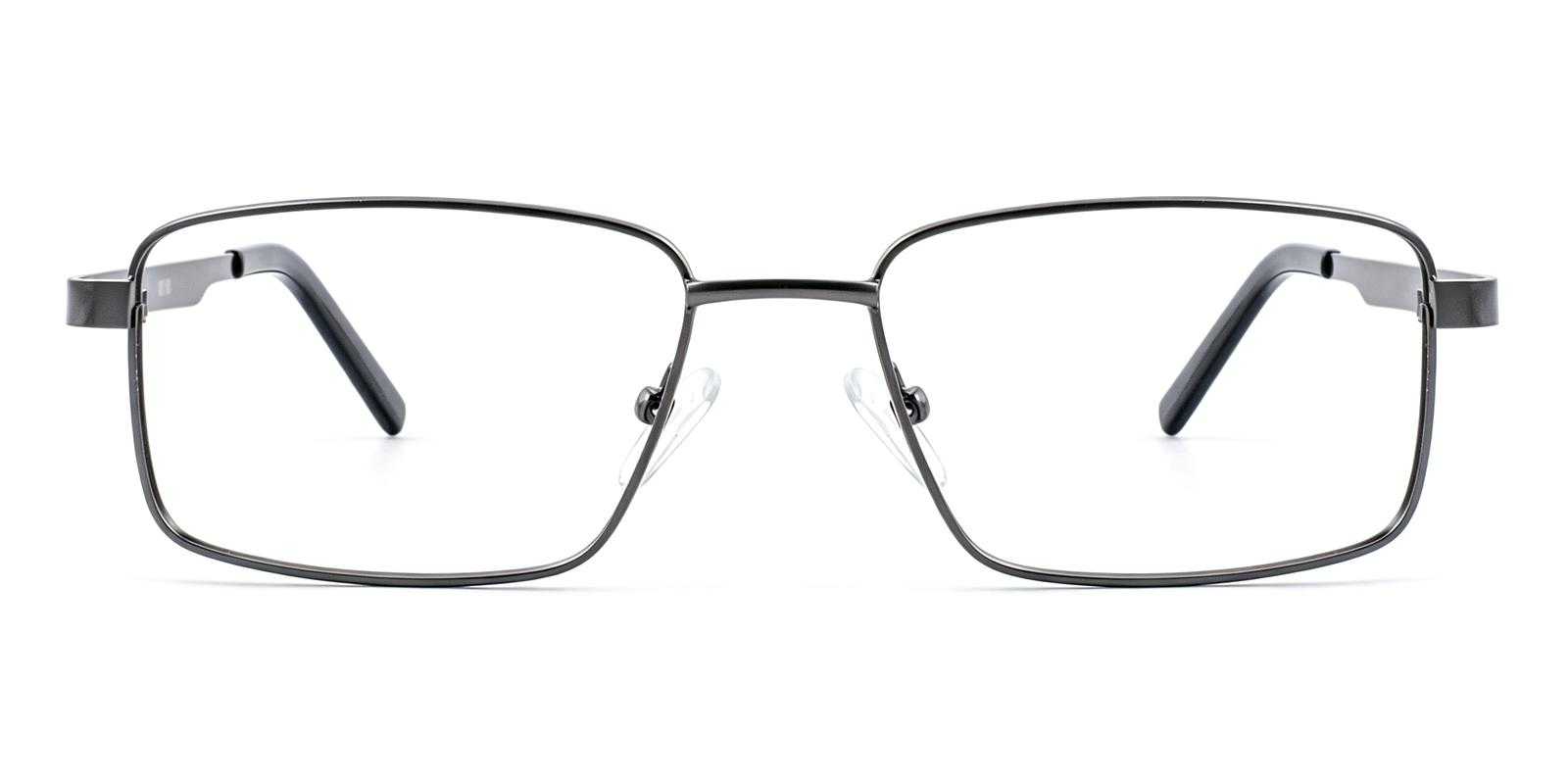 Akron Gun Metal Eyeglasses , SpringHinges , NosePads Frames from ABBE Glasses