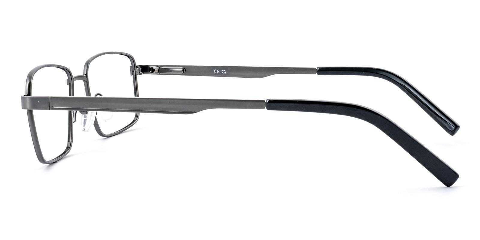 Akron Gun Metal Eyeglasses , SpringHinges , NosePads Frames from ABBE Glasses