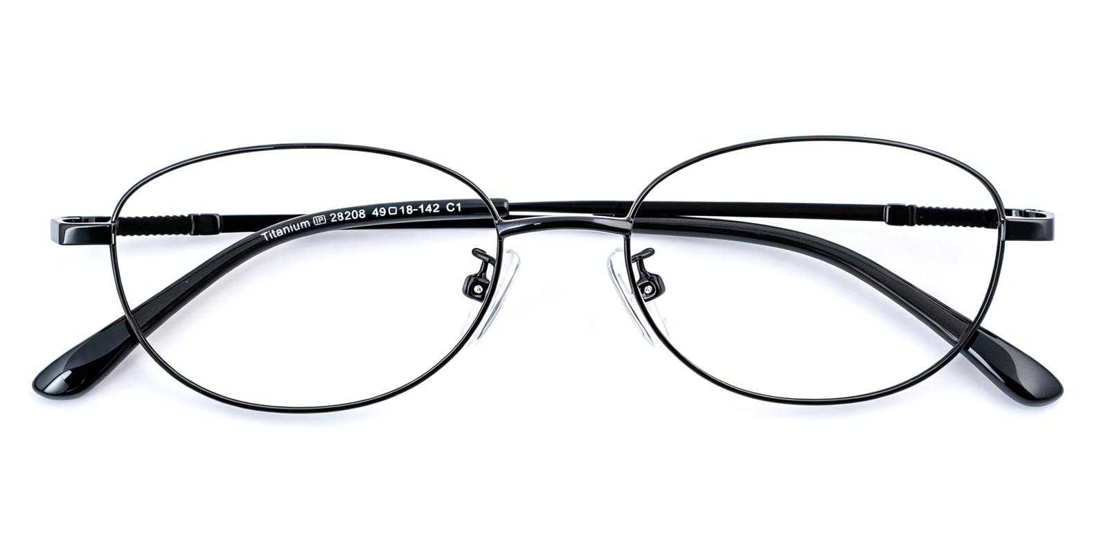Pyrus Black Titanium Eyeglasses , Lightweight , NosePads Frames from ABBE Glasses