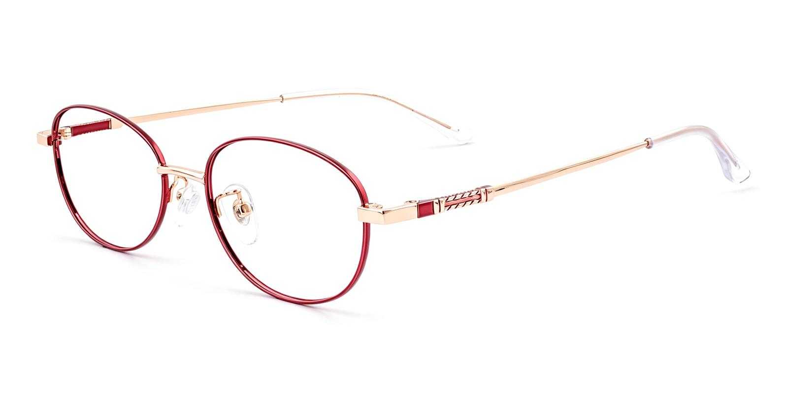 Pyrus Red Titanium Eyeglasses , Lightweight , NosePads Frames from ABBE Glasses