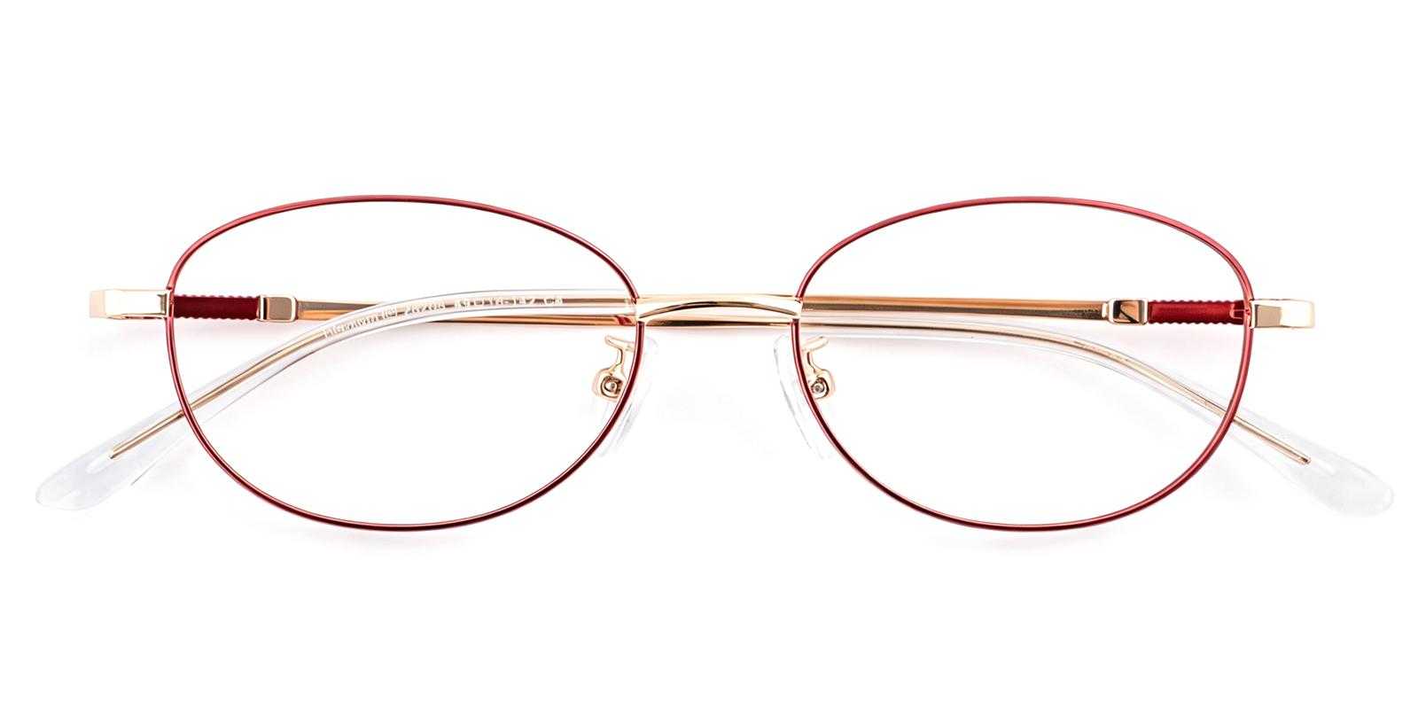 Pyrus Red Titanium Eyeglasses , Lightweight , NosePads Frames from ABBE Glasses