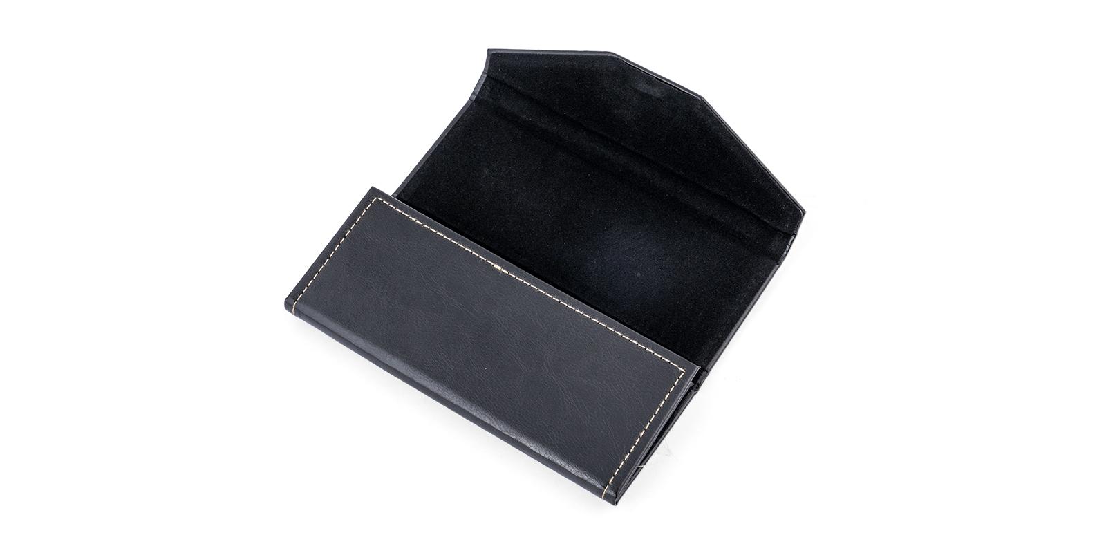 Deluxe Tri-Fold Eyeglass Case AB01402 Black   Frames from ABBE Glasses