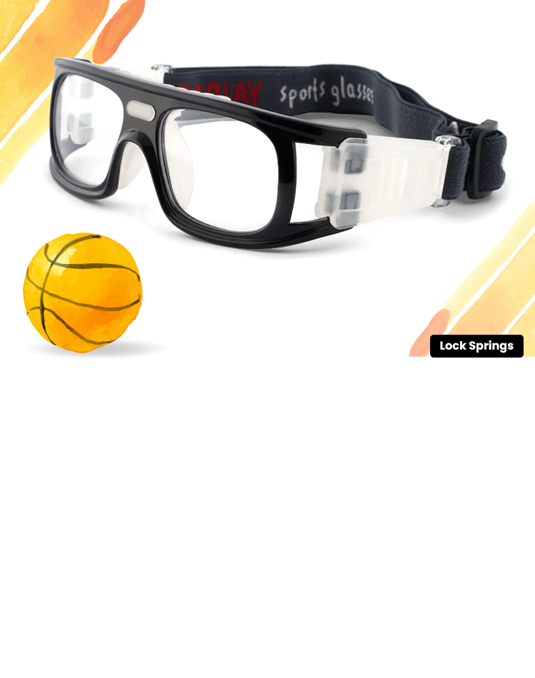 Maidele Sport Goggles Myopia Diopters Basketball Safety Goggles Protective Eyewear 02-2.0 Diopters 
